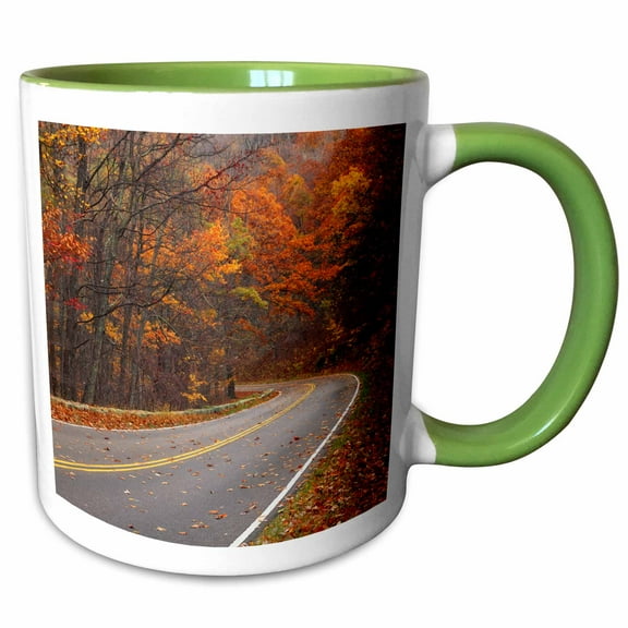 3drose, Usa, Virginia, Shenandoah National Park, Skyline Drive, 11oz Two-tone Green Mug