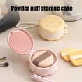 thumbnail image 3 of Hioecau Round Powder Puff Box Double-Tier Wet And Dry Separation Makeup Puff Case Makeup Sponge Organizer with Lanyard for Women Storage, 3 of 8