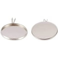 thumbnail image 2 of 50pcs 25mm Round Cabochon Blanks Stainless Steel Pendant Cabochon Settings Bezel Blanks Cabochons Trays Charms Tray Bezel Pendant Blanks Settings, 2 of 8