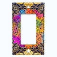 thumbnail image 5 of Metal Light Switch Plate Cover Rainbow Mandala Flower Tile Pattern MDL095, 5 of 13