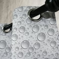 thumbnail image 2 of Ambesonne Grey Grommet Curtain Single Panel, Waterdrops Monochrome, 50"x60", Grey, 2 of 5