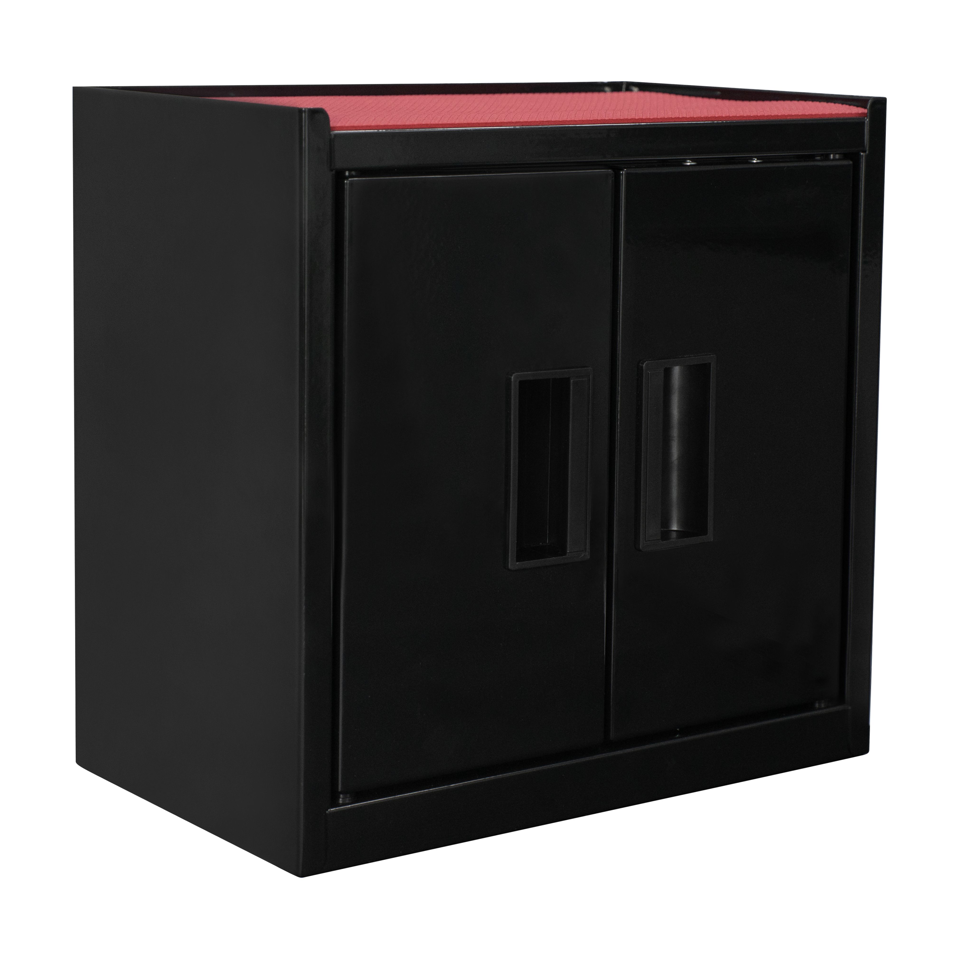 Gabinete mini para herramientas Hyper Tough de 11.6 pulg. de acero, negro, doble puerta y tapete antideslizante 3
