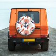 thumbnail image 6 of Susaid Koi Fish And Corals Print Tire Covers,Waterproof Anti-UV Snow Sun Rain Tire Covers for RV,Truck, SUV, Trailer, Camper-17 inch, 6 of 6