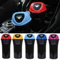 thumbnail image 4 of Car Trash Can Garbage Bin Waste Rubbish plastic rubbish Mini Storage Can Vehicle Plastic Trash Bucket, Red, 4 of 9