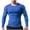 Blue, variant on Fnooota Workout Tops for Men, Stretch Gym Long Sleeve Quick-dry Activewear Clothing Gray Size S-3XL
