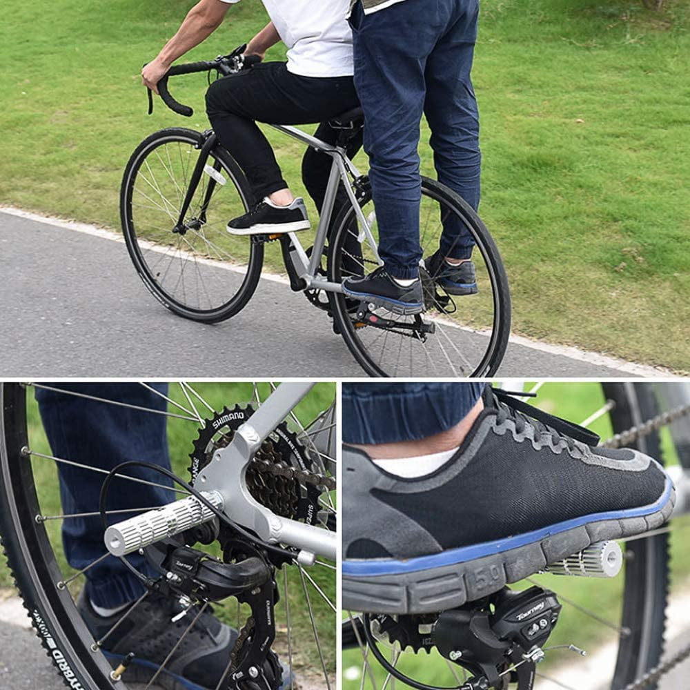 Pédales X Autohaux 2pcs Alliage Aluminium Cylindre Pour Vélo Repose