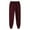Wine, variant on Mens Cargo Pants High Waisted New Mens Sweatpants Joggers Casual Solid Workout Track Pants Drawstring Fleece Lined Baggy Athletic Trouser Wine M