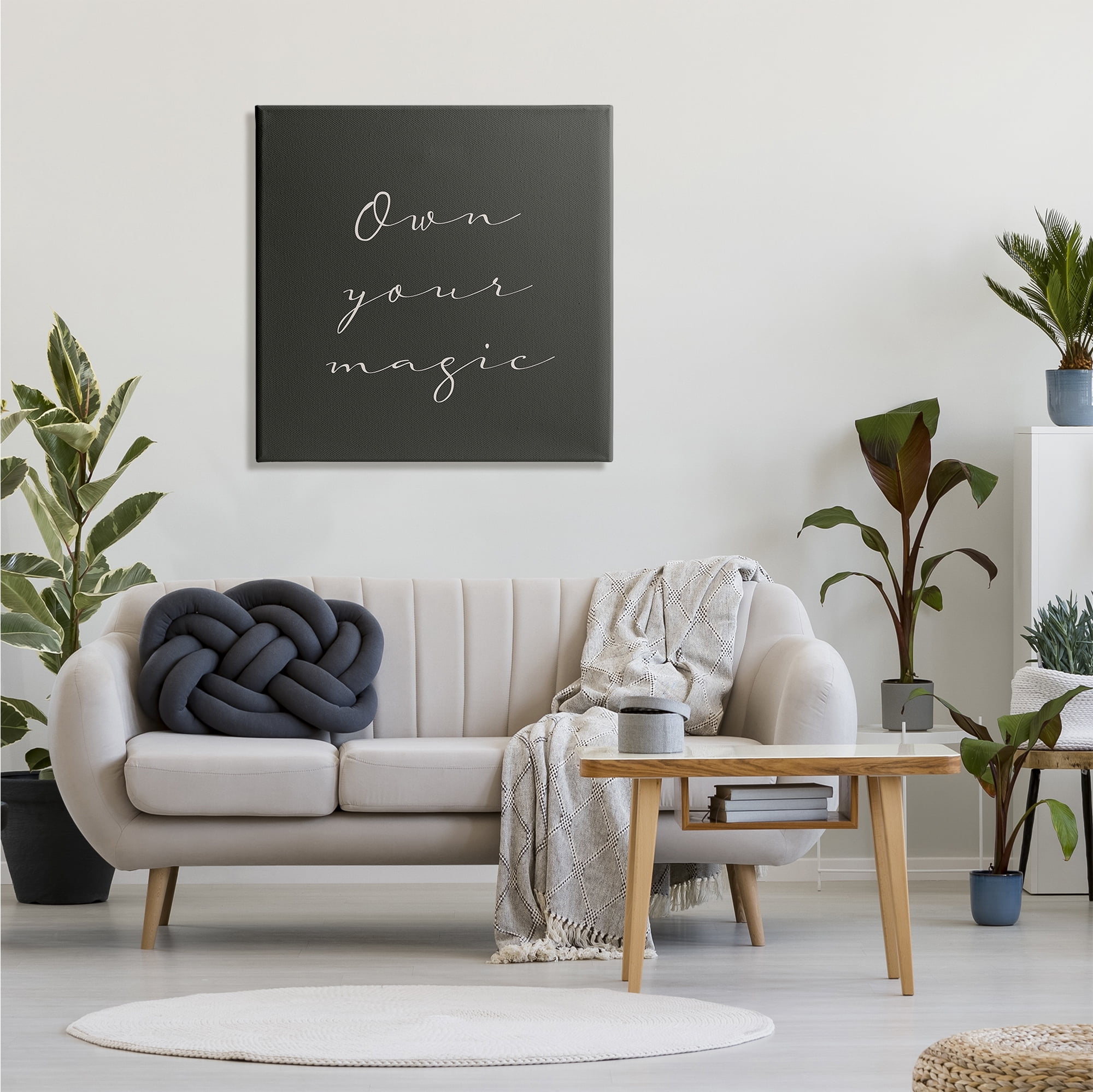 Stupell Indtries Own Your Magic Phrase Minimal Cursive Typography,30 x 30,Design by Birch&Ink