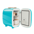Caynel 5L Portable Retro Mini Fridge 6can Mini Refrigerator,Teal