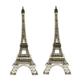thumbnail image 4 of FRCOLOR 2Pcs Eiffel Tower Model Figurine Zinc Alloy for Office Ornament 11.8x3x3in, 4 of 8