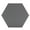 Dark Gray, variant on Industry Tile 9"x10" Mono Color Hexagon Porcelain Silver Wall and Floor Tile (1 Sample)