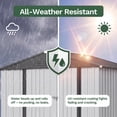 thumbnail image 3 of Homall 6 x 4 ft Outdoor Metal Storage Shed, Garden Tool Shed with Floor Frame & Lockable Double Doors for Backyard, Patio, Lawn, White, 3 of 6