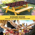 thumbnail image 6 of Valentine's Day Table Cloths for 3 Foot Rectangle Tables, Red Love Heart Truck Black Modern Art Patio Waterproof Elastic Fitted Tablecloths, Washable Rectangular Table Cover for Camping, 6 of 8