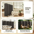 thumbnail image 6 of Jostyle Room Divider 6ft. Tall Extra Wide Extra Wide Privacy Screen, Folding Privacy Screens with Diamond Double-Weave Room dividers and Freestanding Room Dividers Privacy Screens (Espresso, 6-Panel), 6 of 16
