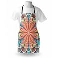 thumbnail image 4 of Psychedelic Apron, Hand Sketch Geometric Art Blooming Flower Abstraction with Many Colors, Unisex Kitchen Bib with Adjustable Neck for Cooking Gardening, Adult Size, Multicolor, by Ambesonne, 4 of 4