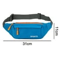 thumbnail image 2 of Hukapapa Riñonera para Hombres Mujeres Riñonera Impermeable Bolso Bandolera para Deportes Viajes Casual Runningcyan-Azul, 2 of 5