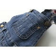 thumbnail image 4 of KIDSCOOL SPACE Little Girl Boy Ripped Denim Cute Slim Pants Jean Overalls,4-5 Years, 4 of 8