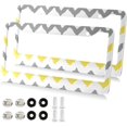 thumbnail image 2 of Coolnut Chevron 2 Holes Car License Plate Frames 2PCS, Car License Plate Holder with Screw Caps Cover Set Automotive Exterior Parts Decoration for US Vehicles, 2 of 7