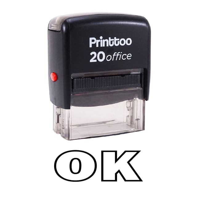Printtoo Office Stationary OK Self Inking Rubber Stamp Stamp-Black