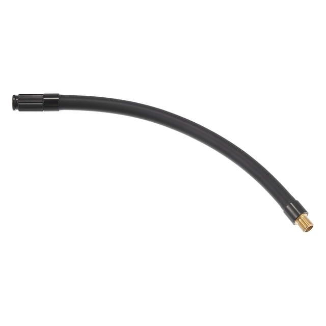 Adaptador de mandril de manguera de extensión de inflador de neumáticos roscado de 20 cm, tubo de bomba de aire, válvula de neumático, tubo de conexión negro para coche, camión, bicicleta, MTB, goma de cobre Unique Bargains mandriles de llantas
