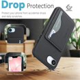 thumbnail image 5 of For Apple IPhone 17e / 16e Wallet Case Ultra-Slim Profile Vintage Leather Texture, Wallet For Women Men Card Holder Magnetic Clasp Kickstand Folio Case,Black,For iPhone 17e / 16e, 5 of 7