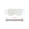 thumbnail image 3 of Cinturón elástico de cuero sintético con hebilla en forma de 8 Inspire Chic de 2 piezas para dama 39.4x2.36" (LxW) Blanco, 3 of 7