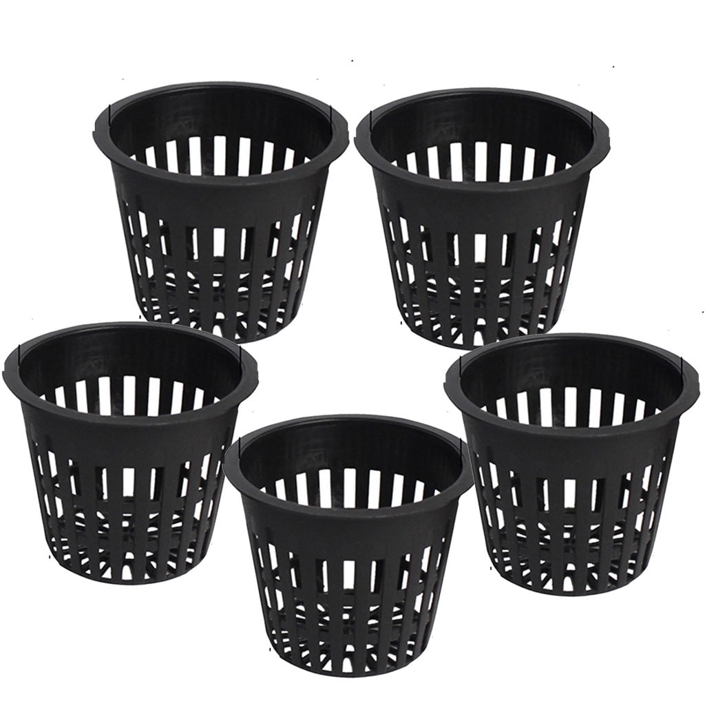 25 Pk Net Mesh Pot Garden Basket Aeroponic Hydroponics Seed Starting 3 Inch Cups 
