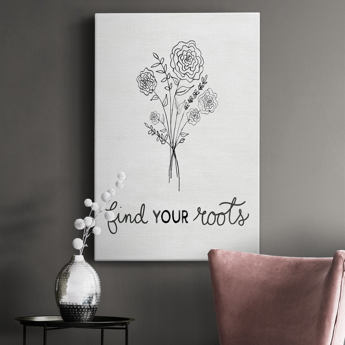 Find Your Roots Sketch Premium Gallery Wrapped Canvas - Ready to Hang