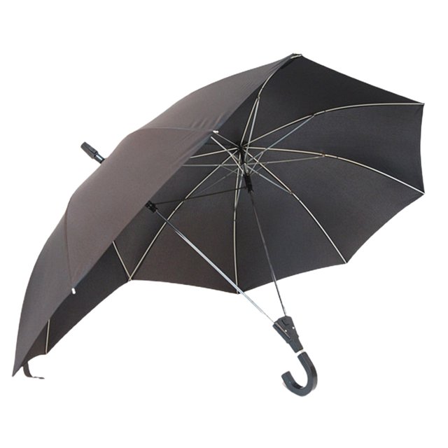 CSChome Umbrella Windproof Double Top Umbrella Straight Pole Curved Handle Large Coverage for Outdoor Use