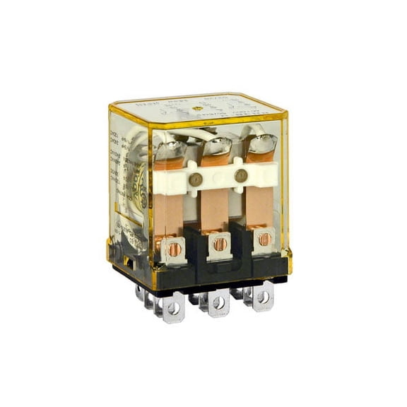 IDEC RH3B-UAC24V Industrial 10 AMP GP Relay, RH Series, Blade TERMINALS, 3PDT Contact, Compact Power Relay, 24 VAC Coil Voltage