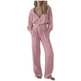thumbnail image 2 of Ashirexll Two Piece Sets for Women, Outfits for Women, Two Piece OutLong Sleeve Crewneck Pullover and Jogger Pants Sweatsuit Set, 2 of 7