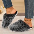 thumbnail image 5 of Achuyrbd Womens Fluffy House Slippers Plush Closed Toe Slip On Cozy Warm Indoor, 5 of 9