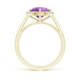thumbnail image 2 of ANGARA Natural 1.7 Ct. Amethyst with Diamond Halo Ring in 14K Yellow Gold for Women (Ring Size: 12), 2 of 8