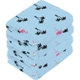 thumbnail image 4 of SKYSONIC Flamingo Cotton Washcloths Set of 2, Highly Absorbent Soft Fingertip Towel for Bathroom, Gym, Hotel and Spa, 12 x 12 Inch, 4 of 7