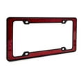 thumbnail image 5 of Creathome 3D Shining and Neon License Plate Frame from Pure Zinc Alloy Metal Perfect Plate Holder, Matt Black with Red Glitter, 5 of 8