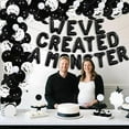 thumbnail image 4 of Halloween Monster Baby Shower Decorations, Black White Balloon Garland Arch Kit and We've Created a Monster Foil Balloons for Gender Reveal Baby Shower Party Supplies, 4 of 6
