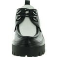 thumbnail image 2 of Sam Edelman Monna Black/White Leather Chunky Heel Lace Up Almond Toe Loafers (Black/White Leather, 8.5), 2 of 3