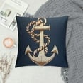 thumbnail image 2 of COMIO  Ocean Theme Blue Pillow Covers with Compass/Anchor/Sailboat/Navigation Pattern Coastal Sailing Cushion Covers Nautical Beach Decorative Pillowcases for Sofa/Couch, 2 of 5