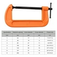 thumbnail image 5 of Joernso G Clamp Adjust Heavy Duty 1/2/3/4/5/6/8inch Soft Jaw Pad C-Clamp for Woodwork, 5 of 8