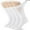 White, variant on Loritta 4 Pairs Diabetic Socks for Women & Men Super Soft Non-Binding Extra Wide Top Crew Socks , Black