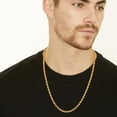 thumbnail image 4 of KISPER 18k Gold Over Stainless Steel 5mm Hip Hop Rope Chain Necklace, 22 inch, 4 of 6