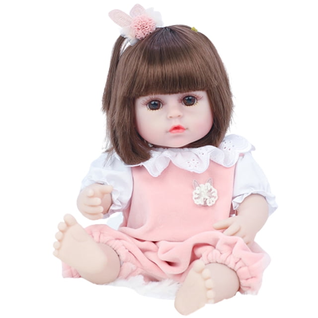 38cm Reborn Baby Doll Juego de imaginación Juego de juguete para apaciguar para niñas pequeñas (RDW38-08a) Likrtyny Para estrenar