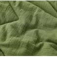 thumbnail image 6 of Chezmoi Collection Skye 3-Piece 100% Cotton Muslin Thin Comforter Set Oversized King, Olive Green Reversible Soft Washed Cotton Gauze Breathable Lightweight Summer Blanket, 6 of 9