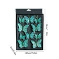 thumbnail image 3 of 10pc Glittering Hollow Butterfly Ornaments with Easy Clip-On for Christmas Tree Decorations, Realistic Faux Finish Festive Hanging Decor for Holiday Party Home Decor, 3 of 6