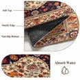 thumbnail image 6 of Orange Boho Flower Round Area Rug 7 FT,Non Slip Living Room Area Carpet,Traditional Oriental Tribal Ethnic Washable Soft Circular Rug Non-Shedding Floor Carpet for Bedside Office Play Room Classroom, 6 of 9