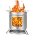 thumbnail image 1 of LIXADA Tiatanium Camping Stove Ultralight Outdoor Folding Stove Wood Burning Stove Camping Pot Holder BBQ Firewood Bracket for Camping Backpacking Picnic Fishing Hiking, 1 of 8