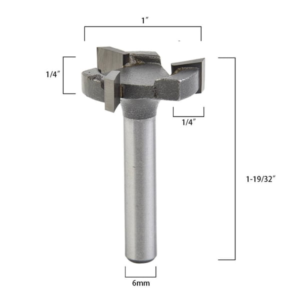 Chendee 1Pc Cnc Spoilboard Surfacing Router Bit 6Mm Shank Carbide Milling Cutter