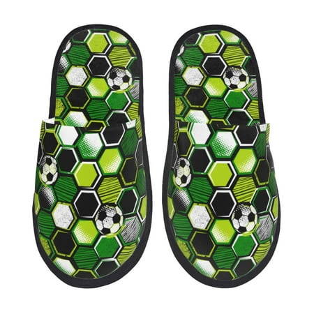 

Tideii Soccer1 for Home Indoor Cotton Slippers Autumn and Winter EVA Plush Slippers Household Supplies Unisex-Large