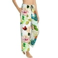 thumbnail image 2 of Balery Floral Vintage print Women's Pajama Pants,Ultra Lightweight Pjs,Lounge Pant-Medium, 2 of 9
