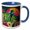 Blue/White, variant on 3drose, Space Person and the Flowers, 11oz Mug